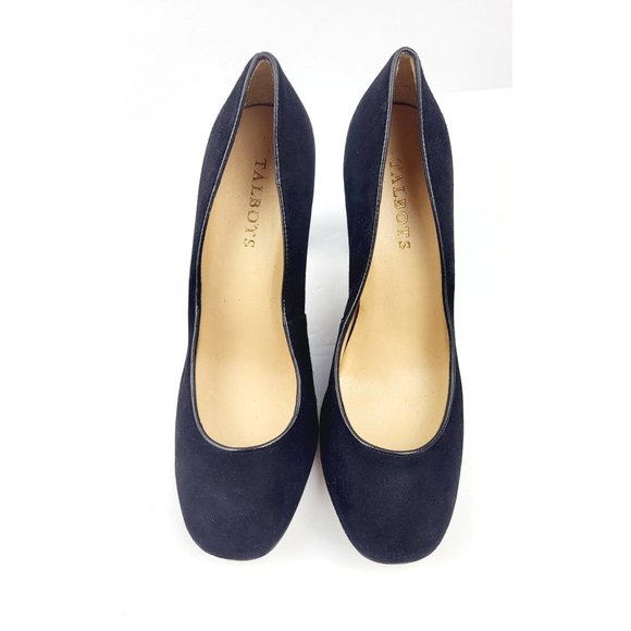 Talbot Suede Round Toe Snake Skin Heels - Size 8 - Picture 2 of 7